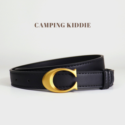 CampingKiddie头层牛皮合金皮带