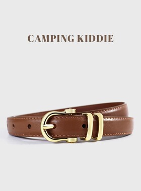 CAMPINGKIDDIE女头层牛皮皮带