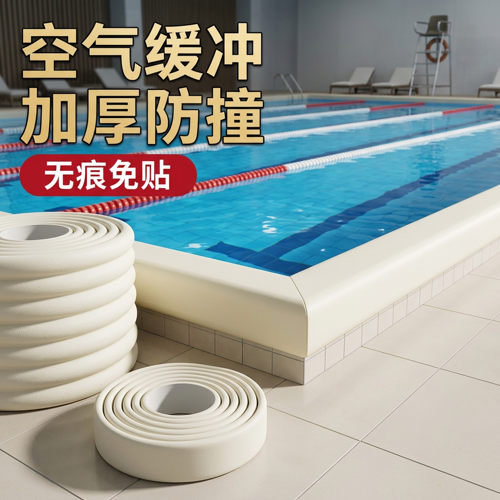 泳池专用防撞贴自粘防磕碰装饰神器瓷砖大理石水浴池墙面保护胶纸
