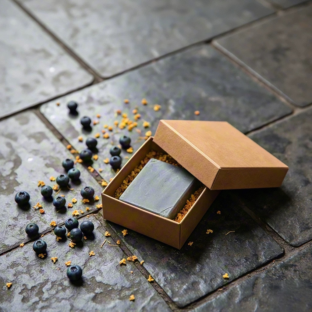 蓝莓桂花手工皂ph7婴儿敏感肌专用洗脸皂滋养颜温和不刺激洁面皂