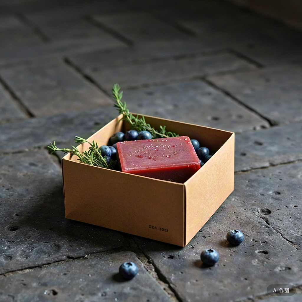 蓝莓百里香手工皂 蓝庄当年老皂ph7 植物天然古法冷制洗脸手发澡