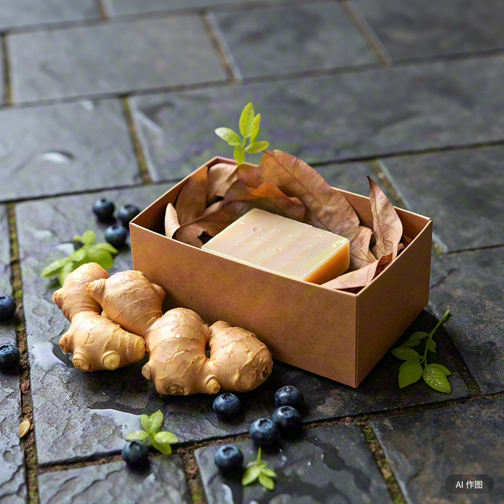 蓝莓生姜手工皂 蓝庄当年老皂ph7 植物天然古法冷制洗脸手发澡