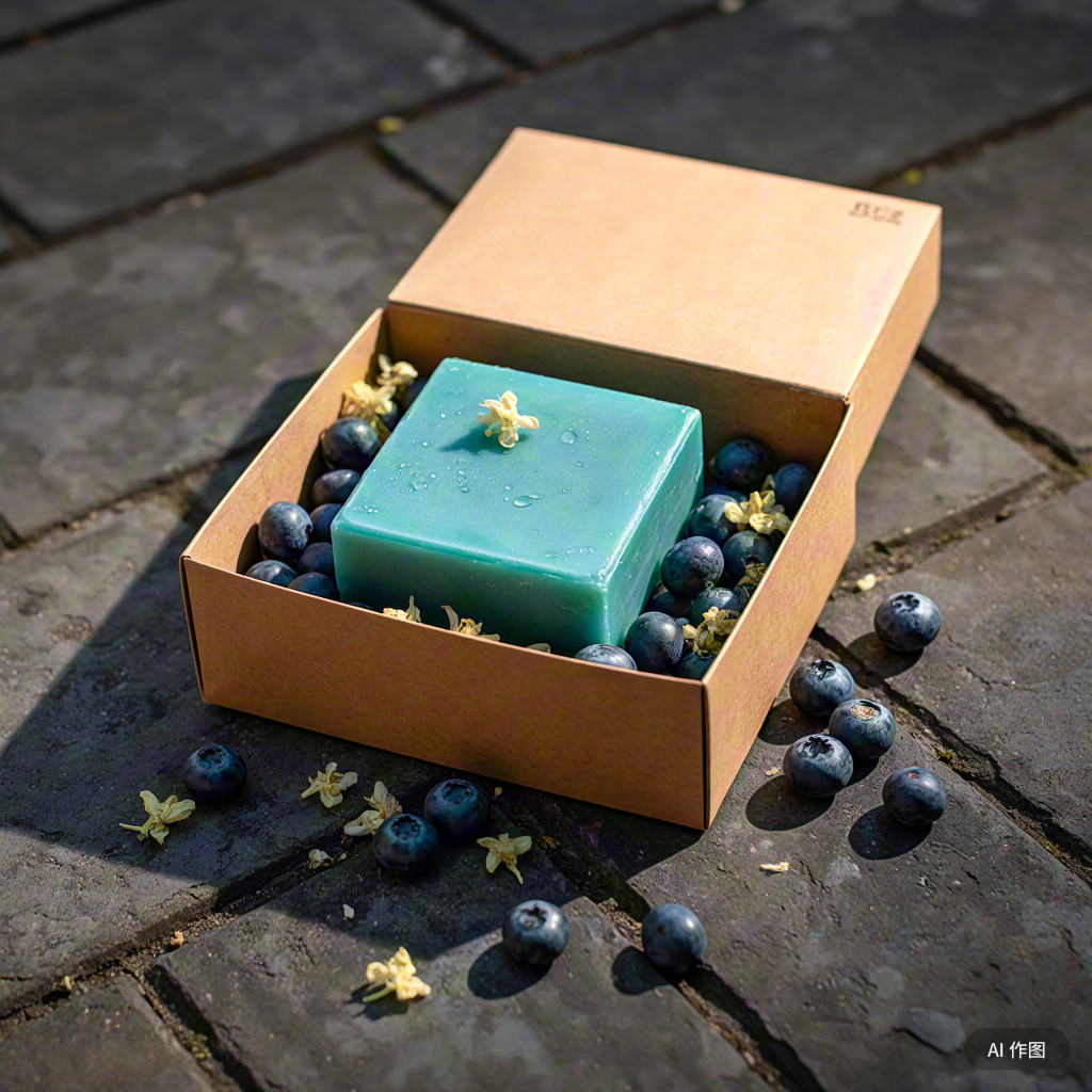 蓝莓苦橙花手工皂 蓝庄当年老皂ph7 植物天然古法冷制洗脸手发澡