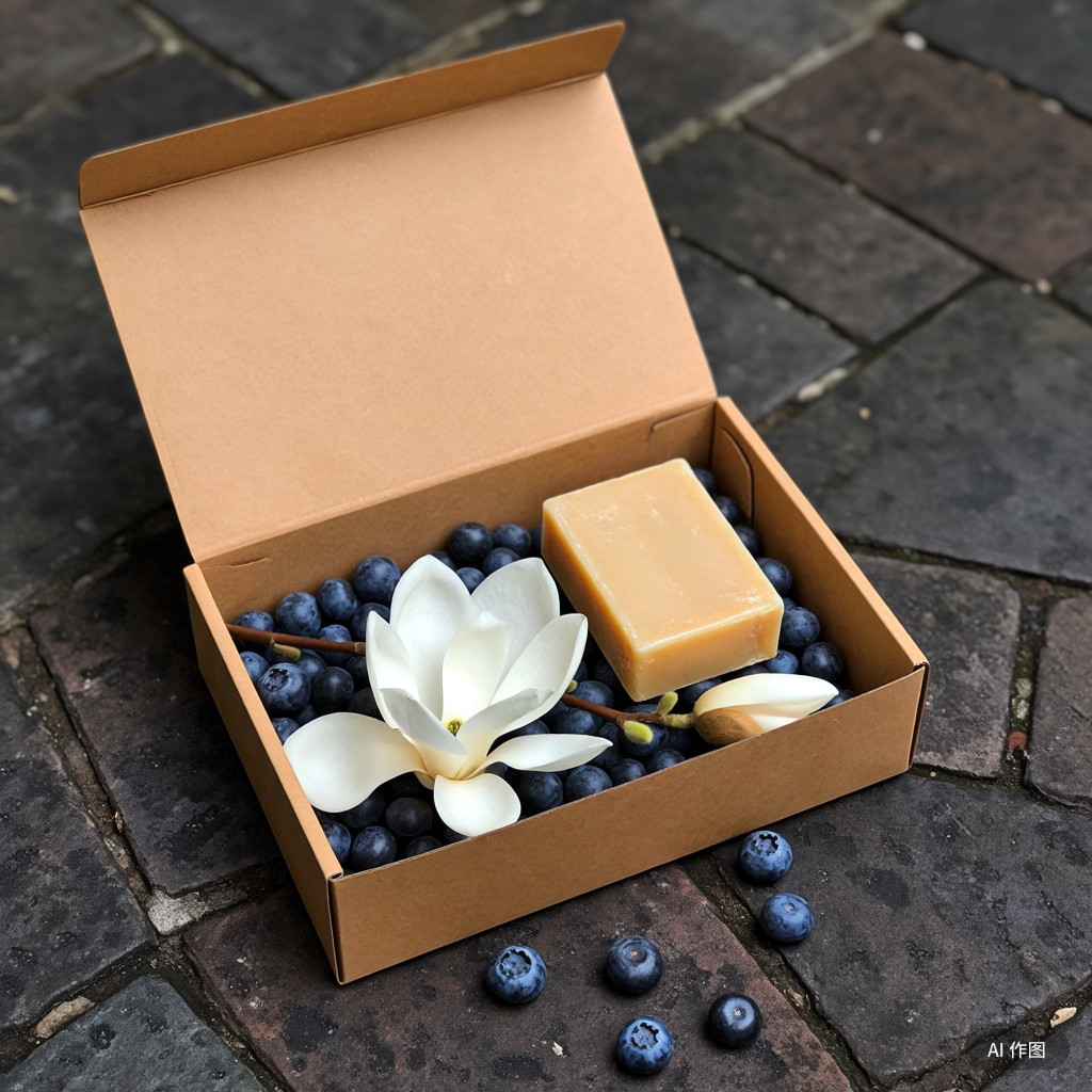 蓝莓白兰花手工皂ph7婴儿敏感肌专用洗脸皂滋养温和不刺激洁面皂