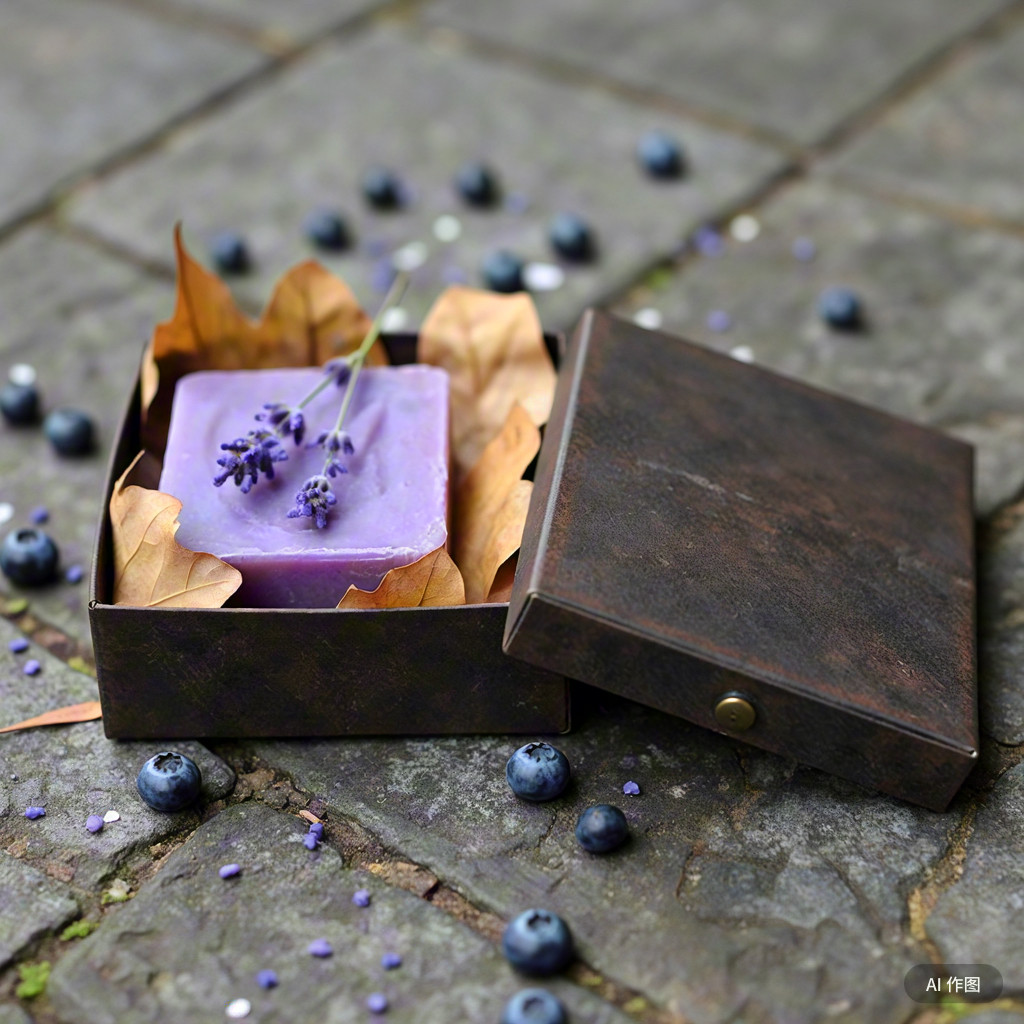 蓝莓薰衣草手工皂 蓝庄当年老皂ph7 植物天然古法冷制洗脸手发澡