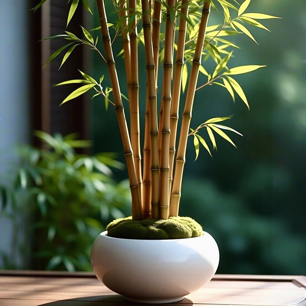 黄金竹子苗盆栽客厅茶室书房走廊一年四季不落叶的树大号客厅盆景