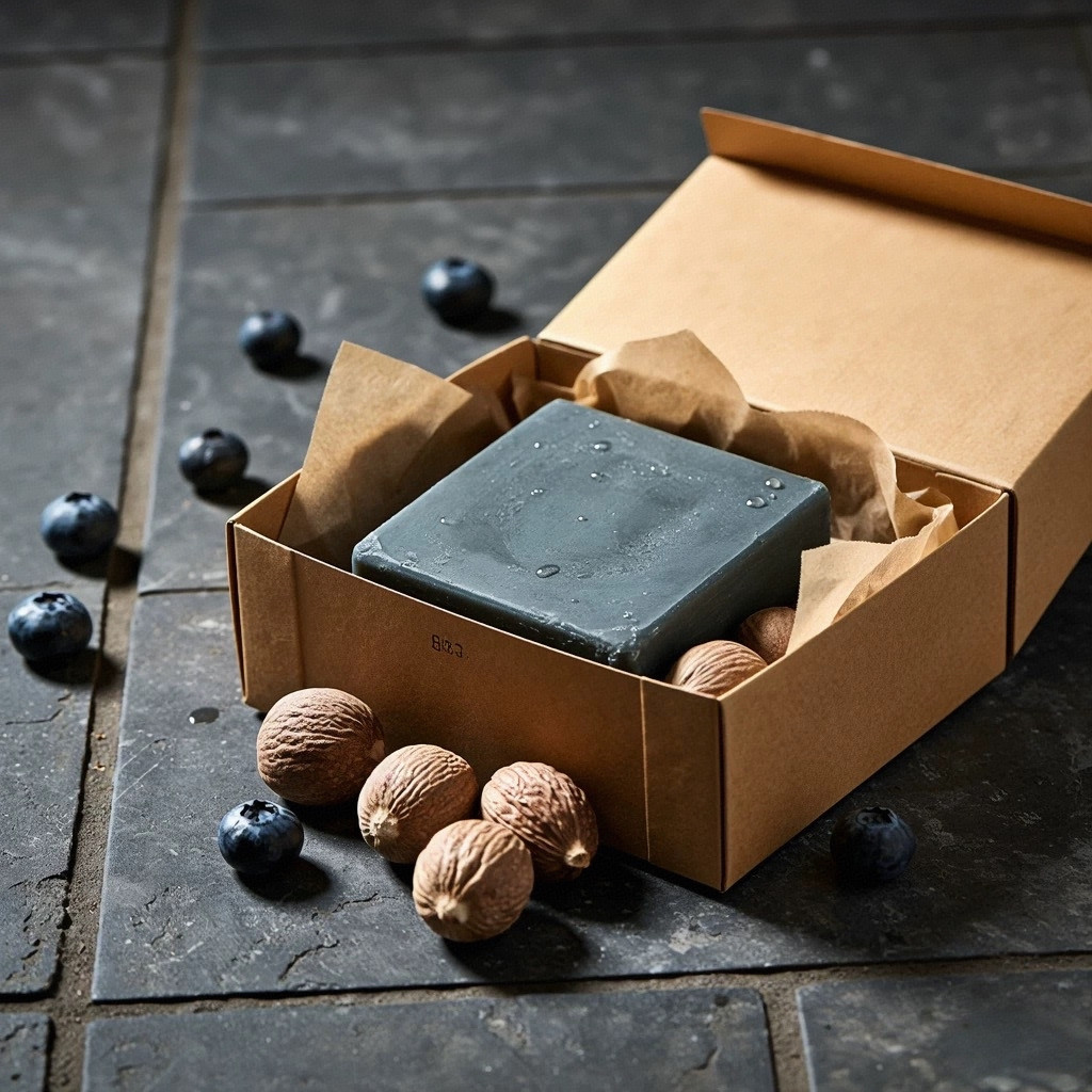 蓝莓肉豆蔻手工皂ph7婴儿敏感肌专用洗脸皂滋养温和不刺激洁面皂