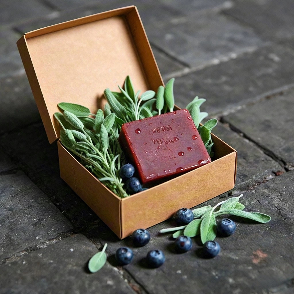 蓝莓鼠尾草手工皂ph7婴儿敏感肌专用洗脸皂滋养温和不刺激洁面皂