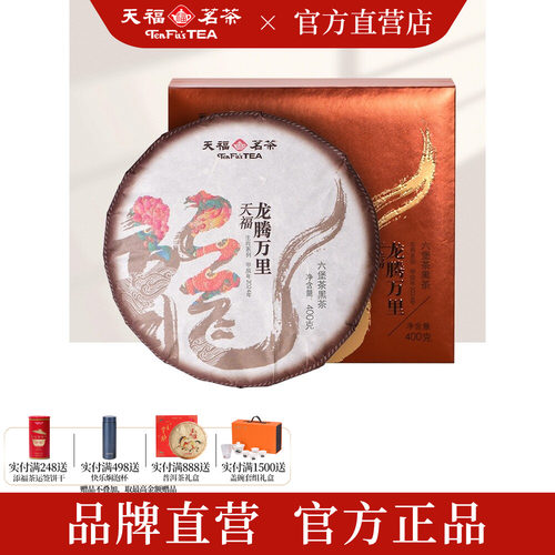 天福茗茶龙年生肖茶广西六堡茶