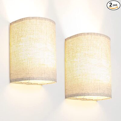 现代简约床头壁灯卧室轻奢墙灯室内布艺壁橱灯客厅走廊充电氛围灯