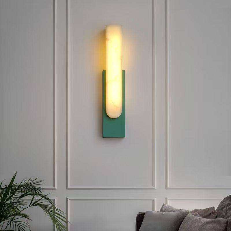 现代简约云石壁灯客厅轻奢酒店大堂装饰过道楼梯灯民宿卧室床头灯