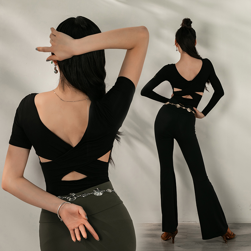 DANCEBABY拉丁舞练功服短袖上衣
