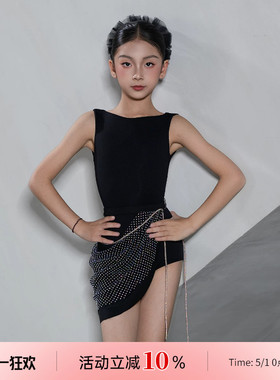 Dancebaby拉丁舞日常练功女童2026新款舞蹈服国标舞服上衣DAS866