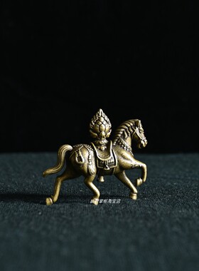 复古铜马摆件马到成功国潮装饰品办公室桌面工艺品小号实心