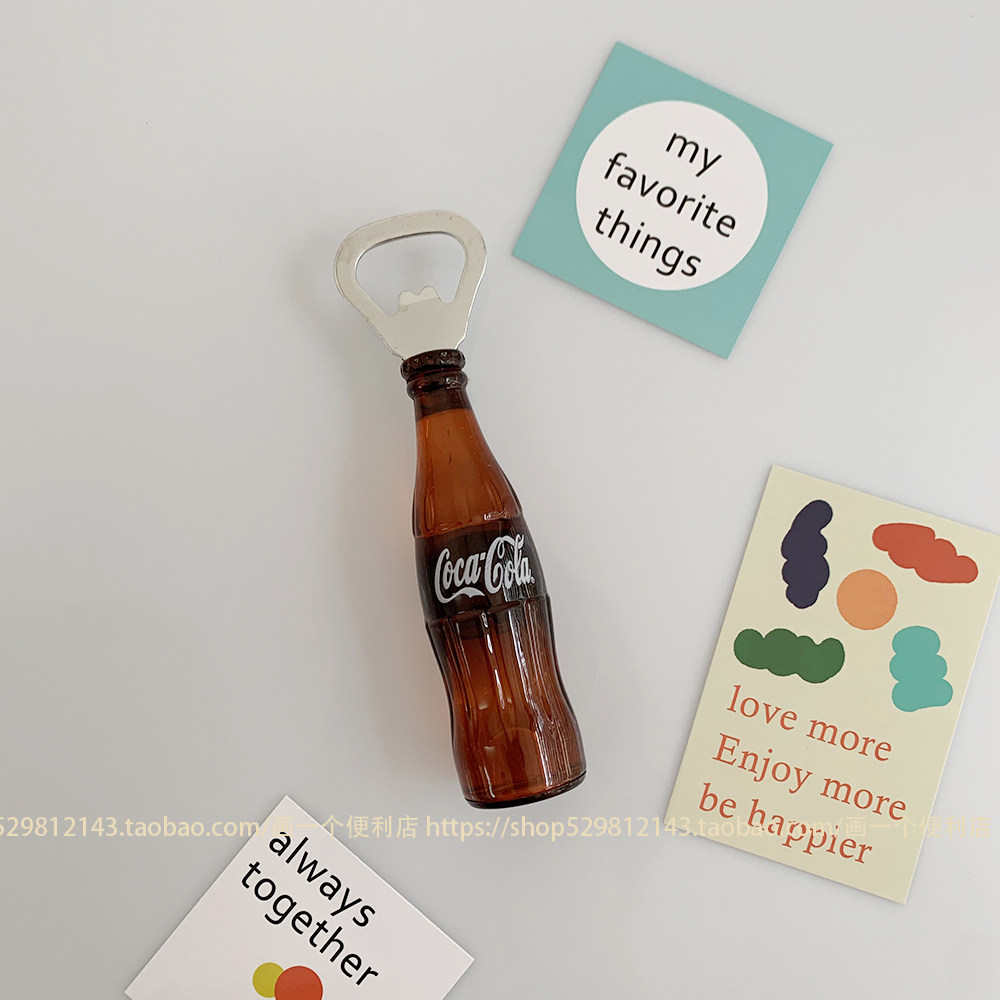 한국어 기능 소다 콜라 병따개 냉장고 스티커 귀여운 입체 자석 맥주 드라이버 냉장고 스티커
