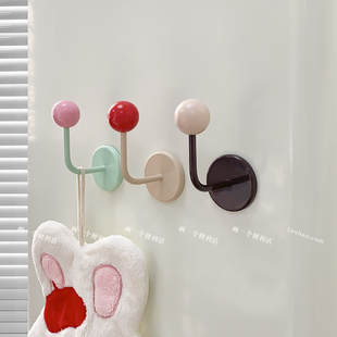 H-store 磁吸木球挂钩冰箱贴强力磁铁免打孔洞洞板铁皮柜磁力钩