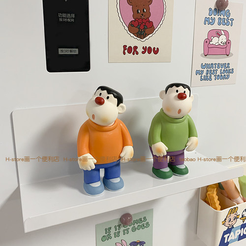 磁吸冰箱贴可爱胖虎摆件