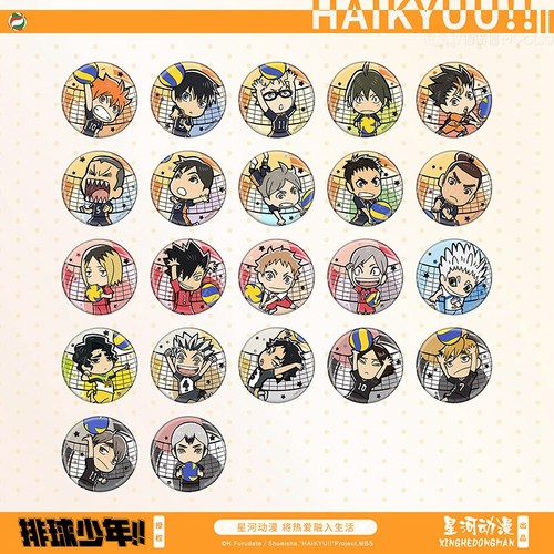 星河动漫排球少年正版双闪徽章