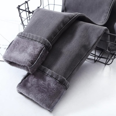 清仓捡漏高腰加绒加厚牛仔裤女冬季女大码胖mm外穿紧身显瘦带绒裤