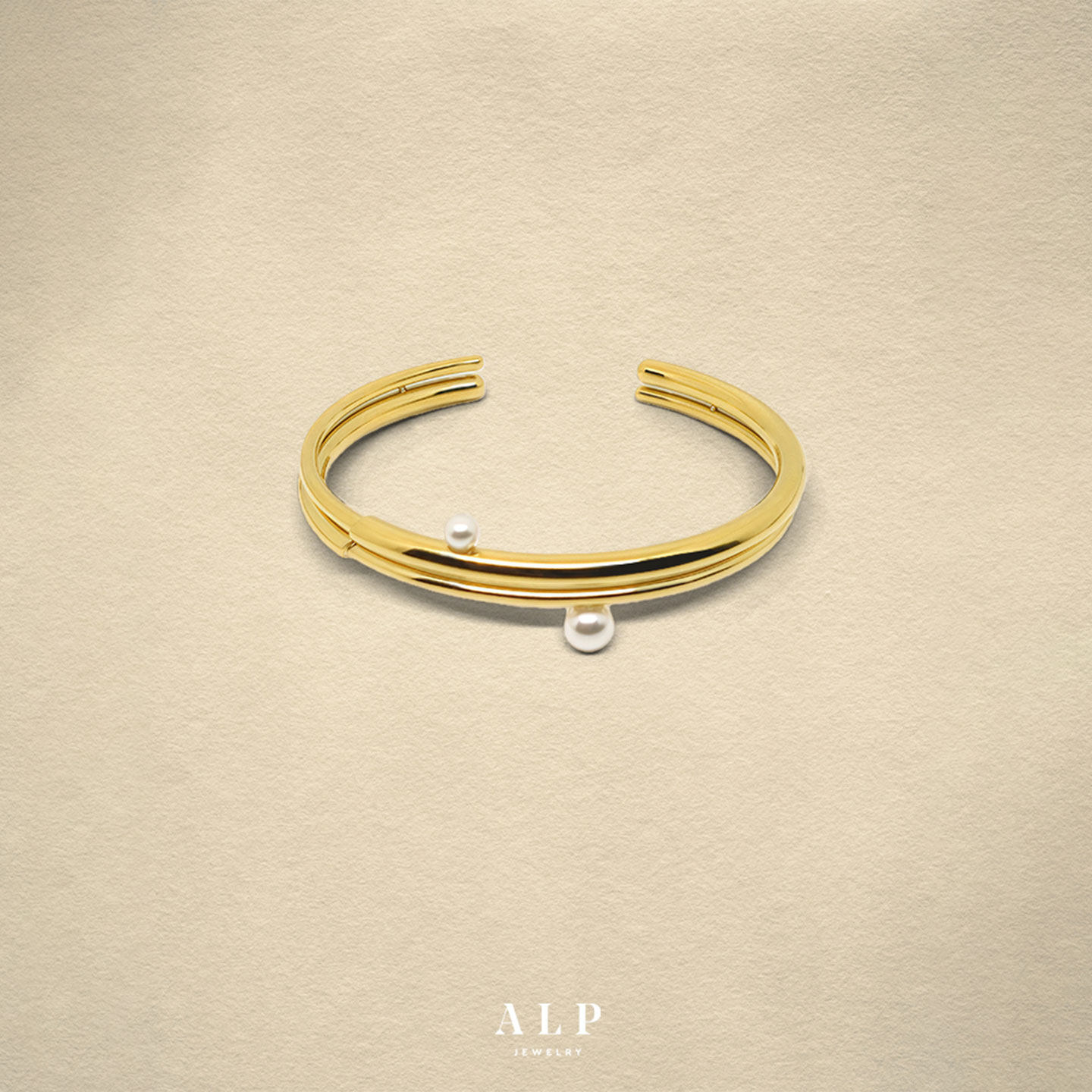 官方ALP JEWELRY霓虹上海系列施华洛水晶珍珠手镯开口大小可调节