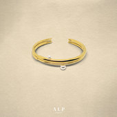 官方ALP JEWELRY霓虹上海系列施华洛水晶珍珠手镯开口大小可调节