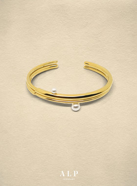 官方ALP JEWELRY霓虹上海系列施华洛水晶珍珠手镯开口大小可调节
