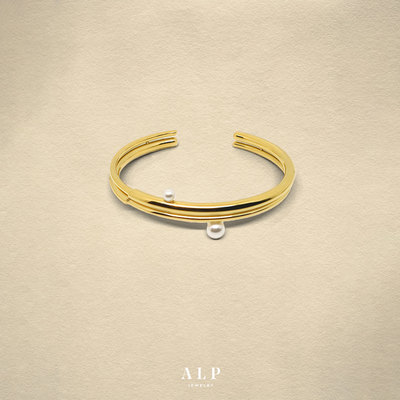 官方ALP JEWELRY霓虹上海系列施华洛水晶珍珠手镯开口大小可调节