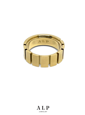 官方ALP JEWELRY征服系列复古肌理感戒指双面原创设计中性风指环