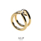 官方ALP JEWELRY眼泪 记忆系列设计师真空镀金泪滴宽型中性戒指