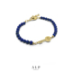 官方ALP JEWELRY空系列7A级青金石手串女显白14K镀金钥匙原创手链