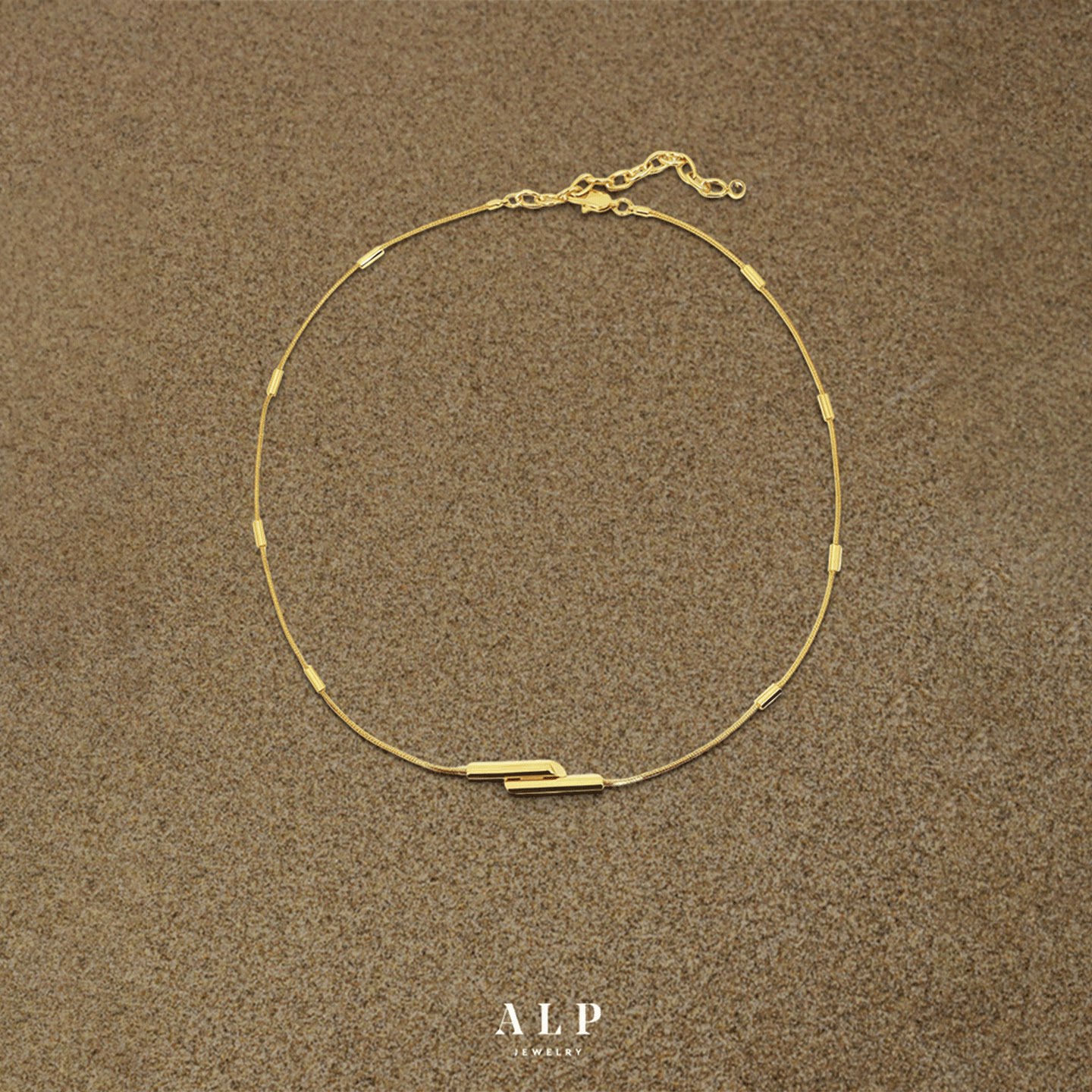 官方ALP JEWELRY她系列项链施华洛水晶叠戴锁骨链14K镀金衬衫链