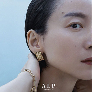 官方ALP JEWELRY听玉系列建筑感耳环原创设计轻奢通勤耳饰清冷感