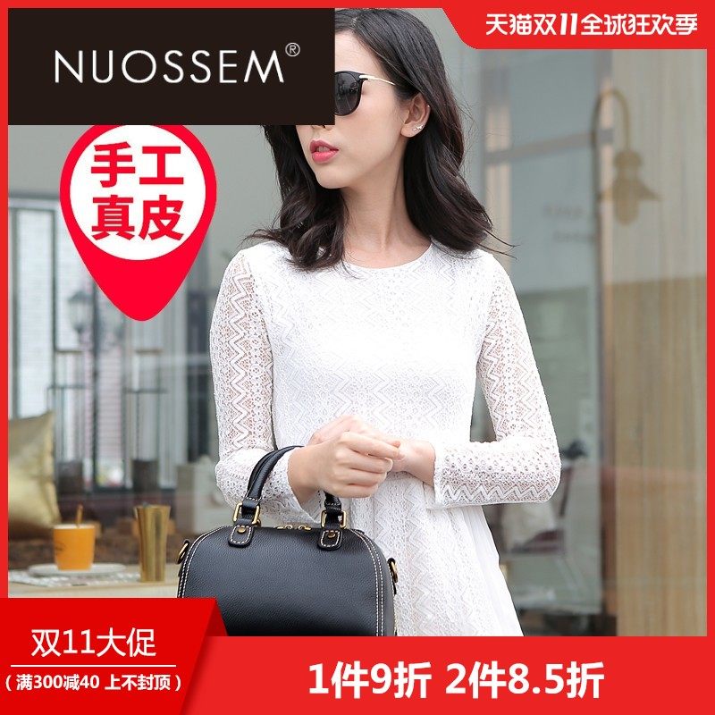 NUOSSEM包包女2018新款时尚百搭波士顿包时尚女包单肩斜挎包XJ926