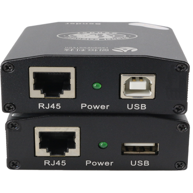 usb2.0网络延长器网线信号放大转网络RJ45接口50米无线键鼠触摸框视频会议监控摄像头扫描枪单边供电