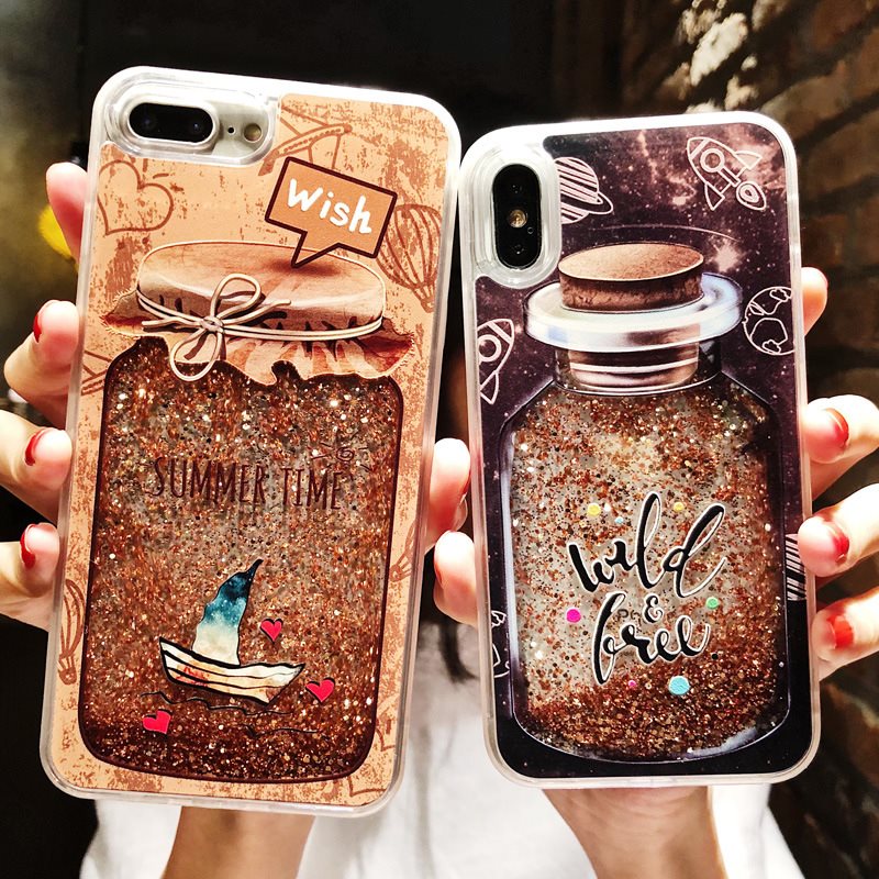 ±ù¼¤Áèiphone8¾¨ÓãÉÁ·ÛÁ÷ɳÊÖ»ú¿ÇÆ»¹ûx/6s/7plusÅ®¿îÈ«°ü±£»¤Ì×