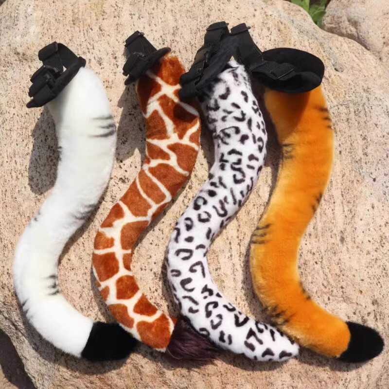 老虎尾巴毛绒玩具白虎发箍