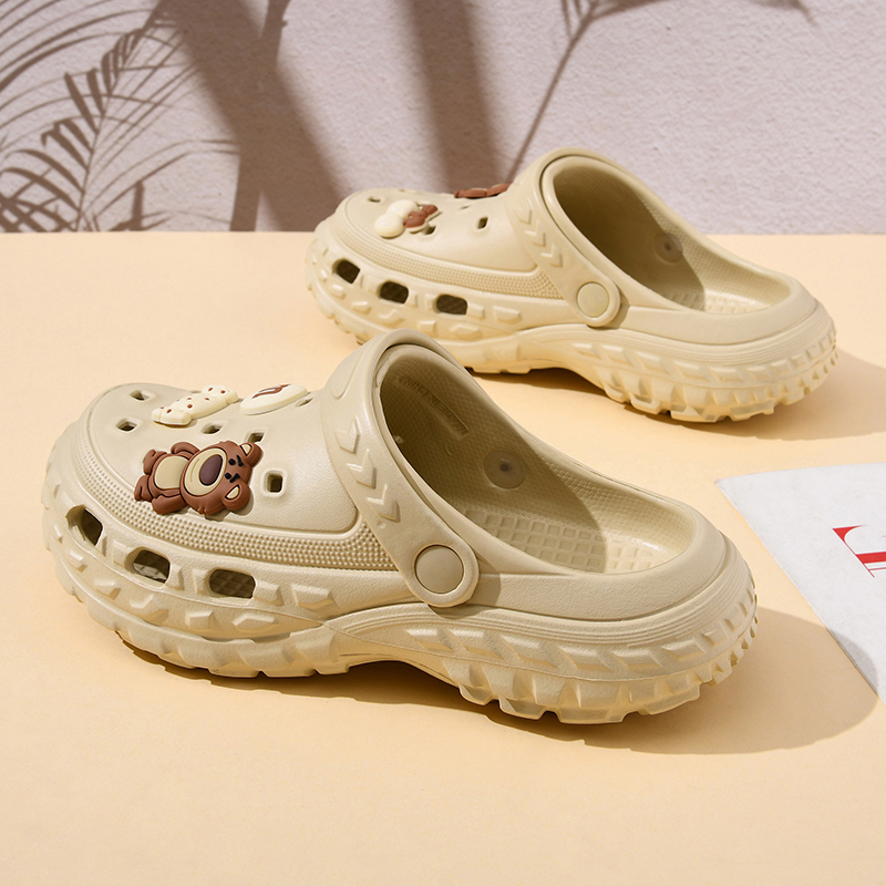 CROSS洞洞鞋女夏季外穿厚底