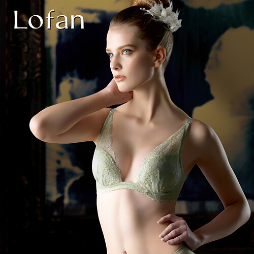 Lofan3/4杯Q棉薄款文胸内衣