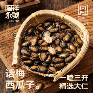 陶永祥话梅味西瓜子坚果炒货大颗粒咸味黑瓜子休闲小零食老字号