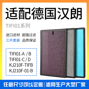 适用TIPON/德国汉朗空气净化器过滤网 TIFI01-A/B/C/D滤芯 时尚风