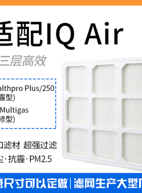 适配IQAir空气净化器HealthPro250 HyperHEPA滤芯高效过滤网第3层