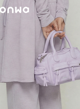 SONWA/原创 布里尼奥波士顿包 多口袋防水保龄球吐司包手提斜挎包