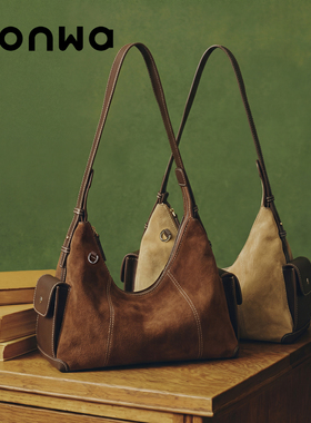 SONWA/原创 旷野漫记hobo包 大容量松弛流浪通勤托特包单肩斜挎包