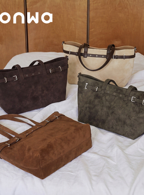 SONWA/原创 漫游贝贝托特包 大容量麂皮多形态通勤单肩手提斜挎包