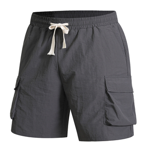 短裤 工装 日系简约五分裤 夏季 潮裤 冰丝男士 休闲多口袋韩版 25新款 裤