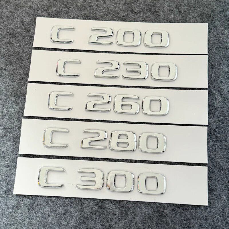 适用奔驰新C级数字标尾标车标贴