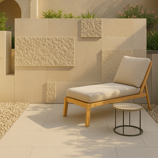 庭院户外石英砖地砖流水石别墅外墙砖花园院子室外马蹄石通体瓷砖