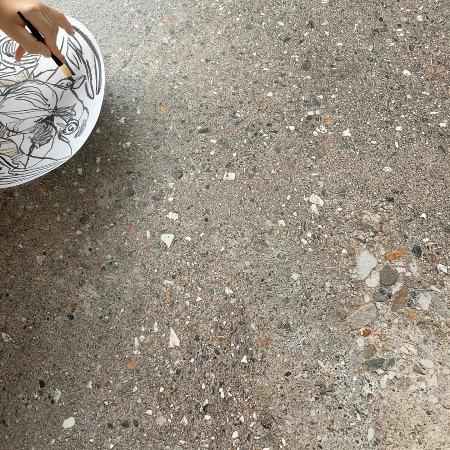 水洗石石英砖莫奈干粒亚光地砖