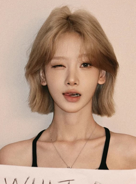 夏季韩系新款假发女亚麻灰色中分短发Lolita网红气质全头套