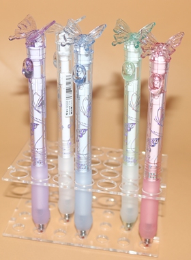 爱好蝶舞按动中性笔蝴蝶笔GP4240黑色ST尖学生小清新创意矫姿水笔